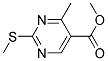 Methyl 4-methyl-2-(methylthio)pyrimidine-5-carboxylate Struktur