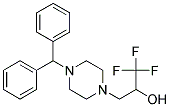 3-(4-Benzhydrylpiperazino)-1,1,1-trifluoropropan-2-ol Struktur