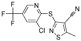 3-{[3-Chloro-5-(trifluoromethyl)pyridin-2-yl]thio}-4-cyano-5-methylisothiazole Struktur