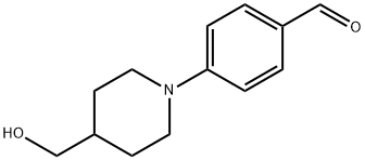 4-[4-(Hydroxymethyl)piperidin-1-yl]benzaldehyde Struktur