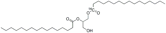 2-PALMITOYLGLYCEROL, [PALMITOYL-1-14C] Struktur