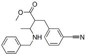 3-BENZYL-AMINO-2-(3-CYCNOBENZYL)-BUTYRIC ACID METHYL ESTER Struktur