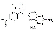 4-[1-(2,4-DIAMINO-PTERIDIN-6-YLMETHYL)-1-METHOXYCARBONYL-BUT-3-YNYL]-BENZOIC ACID METHYL ESTER Struktur