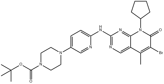 4-[6-(6-BROMO-8-CYCLOPENTYL-5-METHYL-7-OXO-7,8-DIHYDRO-PYRIDO[2,3-D]PYRIMIDIN-2-YLAMINO)-PYRIDIN-3-YL]-PIPERAZINE-1-CARBOXYLIC ACID TERT-BUTYL ESTER price.