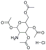 ACETIC ACID 4,6-DIACETOXY-2-ACETOXYMETHYL-5-AMINO-TETRAHYDRO-PYRAN-3-YL ESTER, HYDROCHLORIDE Struktur