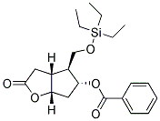 BENZOIC ACID (3AR,4S,5R,6AS)-2-OXO-4-TRIETHYLSILANYLOXYMETHYL-HEXAHYDRO-CYCLOPENTA[B]FURAN-5-YL ESTER Struktur