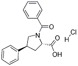 TRANS-1-BENZOYL-4-PHENYL-L-PROLINE HYDROCHLORIDE Struktur