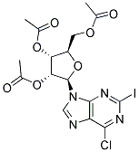 6-CHLORO-2-IODO-9-(2',3',5'-TRI-O-ACETYL-B-D-RIBOFURANOSYL)PURINE Struktur