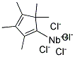 PENTAMETHYLCYCLOPENTADIENYLNIOBIUM TETRACHLORIDE Struktur