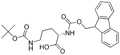 N-ALPHA-(9-FLUORENYLMETHYLOXYCARBONYL)-N-DELTA-T-BUTYL-OXYCARBONYL-L-ORNITHINE Struktur