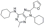 N,9-DICYCLOHEXYL-8-(FURAN-2-YL)-2-METHYL-9H-PURIN-6-AMINE Struktur