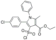 ETHYL 5-(4-CHLOROPHENYL)-4-(CHLOROSULFONYL)-2-METHYL-1-PHENYL-1H-PYRROLE-3-CARBOXYLATE Struktur