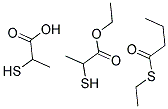 ETHYL 2-MERCAPTOPROPIONATE, (ETHYL THIOLACTATE; 2-MERCAPTO- PROPIONIC ACID ETHYL ESTER) Struktur