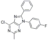 6-CHLORO-9-(4-FLUOROPHENYL)-2-METHYL-8-PHENYL-9H-PURINE Struktur