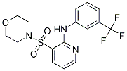 4-[[2-[[3-(TRIFLUOROMETHYL)PHENYL]AMINO]-3-PYRIDINYL]SULFONYL]-MORPHOLINE Struktur