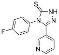 4-(4-FLUOROPHENYL)-4,5-DIHYDRO-3-(PYRIDIN-3-YL)-1,2,4-TRIAZOL-5(1H)-THIONE Struktur