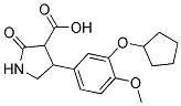 4-(3-(CYCLOPENTYLOXY)-4-METHOXYPHENYL)-2-OXOPYRROLIDINE-3-CARBOXYLIC ACID Struktur