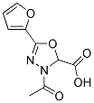 3-ACETYL-5-(FURAN-2-YL)-2,3-DIHYDRO-1,3,4-OXADIAZOLE-2-CARBOXYLIC ACID Struktur