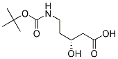 (3R)-5-N-BOC-AMINO-3-HYDROXYL-PENTANIOC ACID Struktur