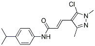 N1-(4-ISOPROPYLPHENYL)-3-(5-CHLORO-1,3-DIMETHYL-1H-PYRAZOL-4-YL)ACRYLAMIDE, TECH Struktur