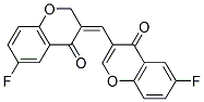 6-FLUORO-3-[(E)-(6-FLUORO-4-OXO-2H-CHROMEN-3(4H)-YLIDENE)METHYL]-4H-CHROMEN-4-ONE Struktur