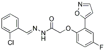 N'-[(1E)-(2-CHLOROPHENYL)METHYLENE]-2-(4-FLUORO-2-ISOXAZOL-5-YLPHENOXY)ACETOHYDRAZIDE Struktur