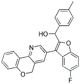 [5-FLUORO-3-(10H-9-OXA-4-AZA-PHENANTHREN-2-YL)-BENZOFURAN-2-YL]-P-TOLYL-METHANOL Struktur