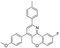 6-FLUORO-1-(4-METHOXY-PHENYL)-3-P-TOLYL-10H-9-OXA-4-AZA-PHENANTHRENE Struktur