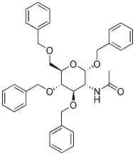 BENZYL 2-ACETAMIDO-3,4,6-TRI-O-BENZYL-2-DEOXY-A-D-GLUCOPYRANOSIDE Struktur