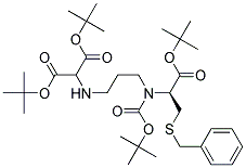 3-BENZYLSULFANYL-2-(S)-{[2-(BIS-TERT-BUTOXYCARBONYLMETHYL-AMINO)-ETHYL]- TERT-BUTOXYCARBONYLMETHYL-AMINO}-PROPIONIC ACIDTERT-BUTYL ESTER Struktur