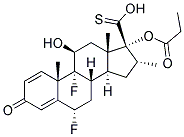 6A,9A-DIFLUORO-11B-HYDROXY-16A-METHYL-3-OXO-17A-(PROPIONYLOXY)-ANDROSTA-1,4-DIENE-17B-CARBOTHIOIC ACID Struktur