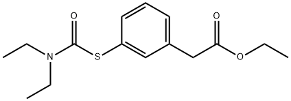 ETHYL 3-(S-DIETHYLTHIOCARBAMOYL)PHENYLACETATE Struktur