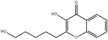 3-HYDROXY-2-(5-HYDROXYPENTYL)CHROMEN-4-ONE Struktur