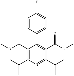 METHYL 2,6-DIISOPROPYL-4-(4-FLUOROPHENYL)-3-HYDROXYMETHYL-5-METHOXYPYRIDINE-3-CARBOXYLATE Struktur