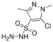 5-CHLORO-1,3-DIMETHYL-1H-PYRAZOLE-4-SULPHONOHYDRAZIDE Struktur