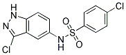 4-CHLORO-N-(3-CHLORO-1H-INDAZOL-5-YL)BENZENESULPHONAMIDE Struktur