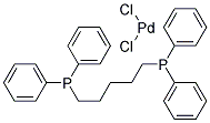 DICHLORO[1,5-BIS(DIPHENYLPHOSPHINO)PENTANE]PALLADIUM (II) Struktur