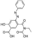 5-(CARBOXYETHYLCARBAM-OYL-4-PHENYLAZO)SALICYCLIC ACID  Struktur