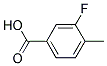 3-Fluoro-4-methybenzoic acid Struktur