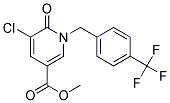 Methyl 5-chloro-6-oxo-1-[4-(trifluoromethyl)benzyl]-1,6-dihydropyridine-3-carboxylate Struktur