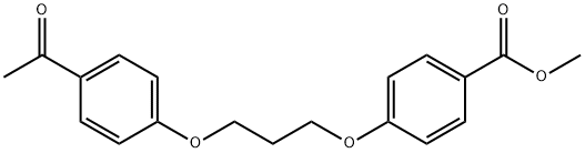 Methyl 4-[3-(4-acetylphenoxy)propoxy]benzoate Struktur