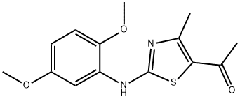 5-Acetyl-2-[(2,5-dimethoxyphenyl)amino]-4-methyl-1,3-thiazole Struktur