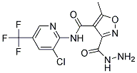 N-[3-Chloro-5-(trifluoromethyl)pyridin-2-yl]-3-(hydrazinocarbonyl)-5-methylisoxazole-4-carboxamide Struktur