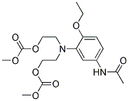 N,N-bis(2-(methoxycarbonyloxy)ethyl)-2-ethoxy-5-acetamidobenzenamine Struktur