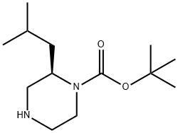 (R)-1-Boc-2-isobutyl-piperazine Struktur