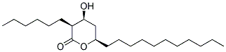 (3S,4S,6R)-3-HEXYL-4-HYDROXY-6-UNDECYL-TETRAHYDRO-PYRAN-2-ONE Struktur