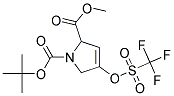 N-BOC-4-TRIFLUOROMETHANESULFONYLOXY-2,5-DIHYDRO-1H-PYRROLE-2-CARBOXYLIC ACID METHYL ESTER Struktur