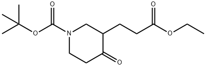 3-(2-ETHOXYCARBONYL-ETHYL)-4-OXO-PIPERIDINE-1-CARBOXYLIC ACID TERT-BUTYL ESTER Struktur