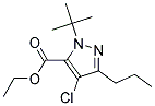 4-CHLORO-1-(1,1-DIMETHYLETHYL)-3-PROPYL-1H-PYRAZOLE-5-CARBOXYLIC ACID ETHYL ESTER Struktur