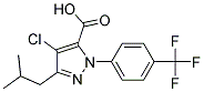 4-CHLORO-3-(2-METHYLPROPYL)-1-[4-(TRIFLUOROMETHYL)PHENYL]-1H-PYRAZOLE-5-CARBOXYLIC ACID Struktur